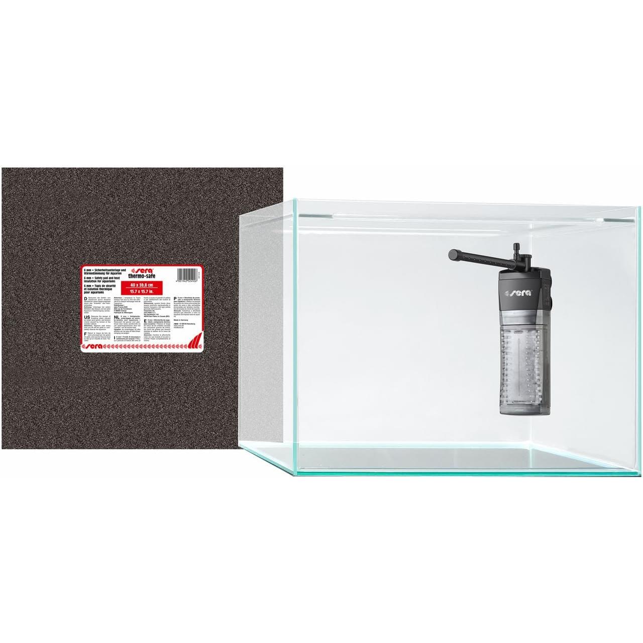 Sera Kit Scaper Cube 64 L + X-Edge 300 + Thermo-Safe - Kit Acuario + Filtro + Alfombrilla Aislamiento Térmico