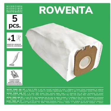 Pack de 5 Bolsas de Microfibra Compatibles con compatible con Rowenta, Conjunto de 5 bolsas de microfibra de alta calidad adaptables a aspiradoras