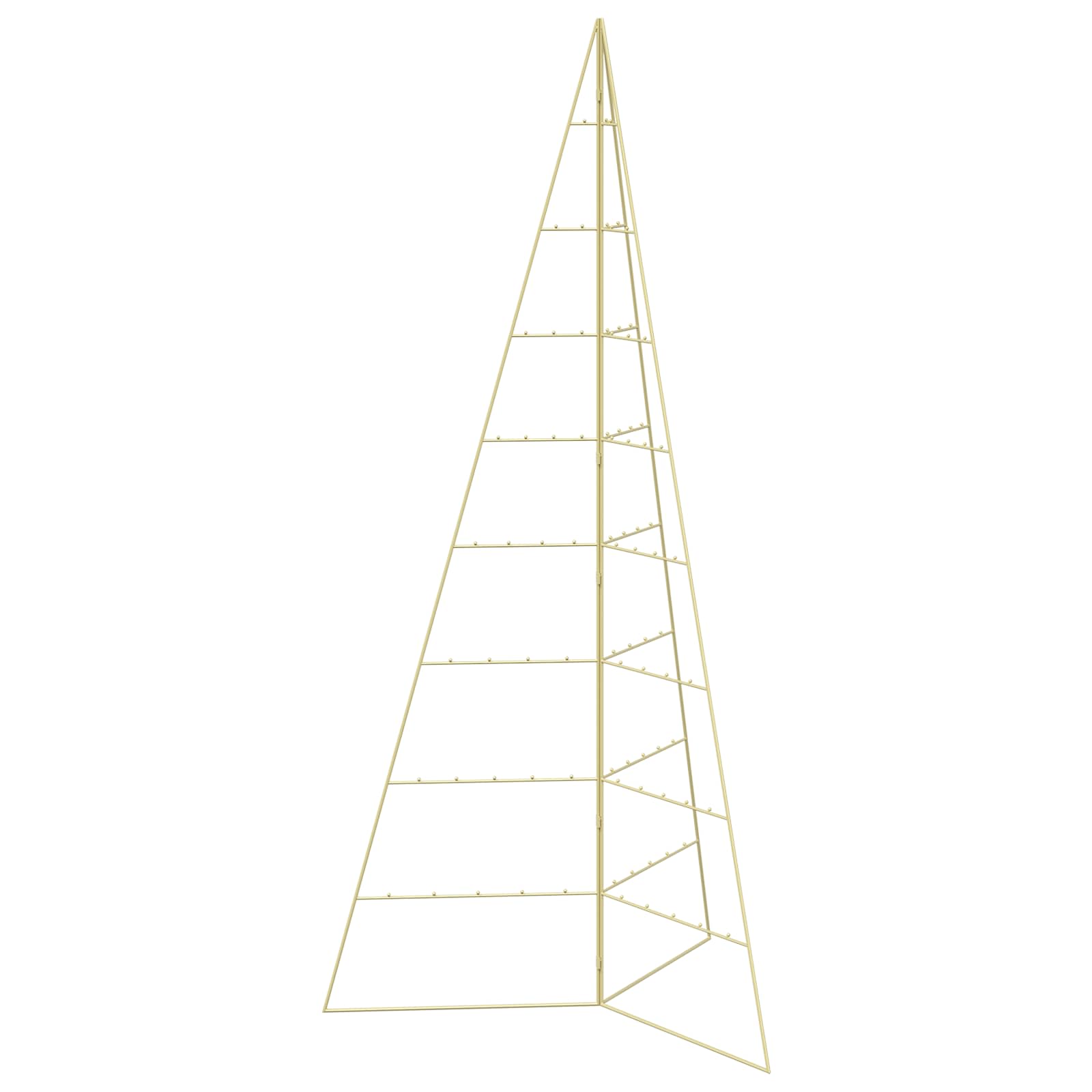 vidaXL Árbol de Navidad de metal KUOPIO 210 cm Acero Dorado/Blanco/Negro