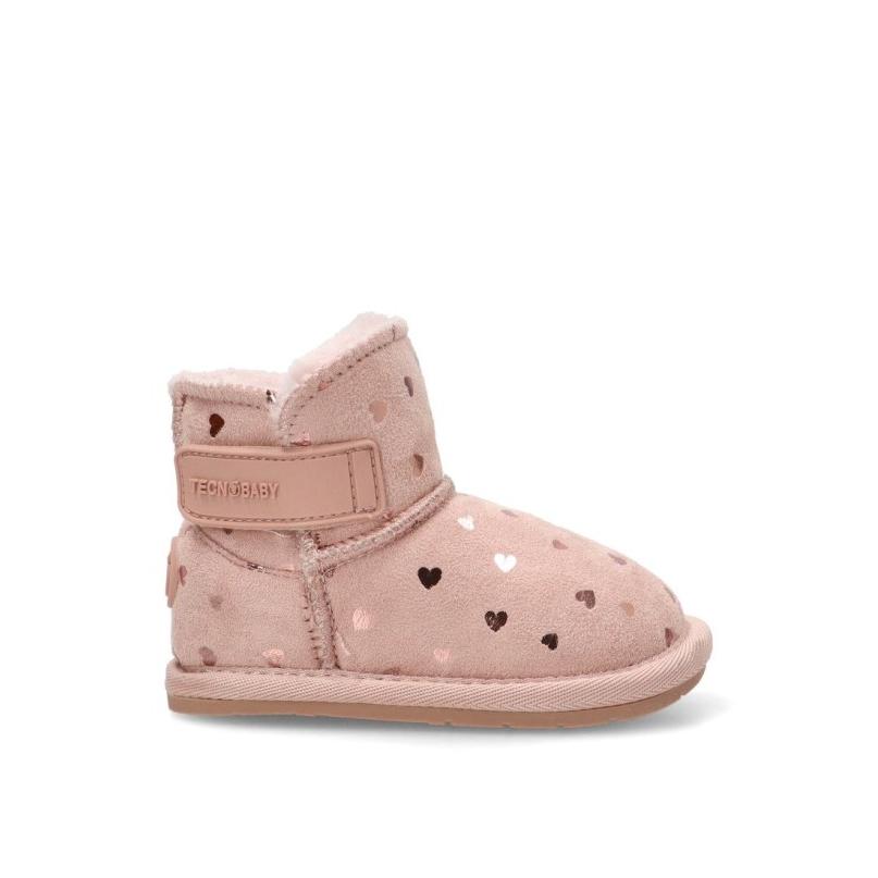 Botin Respetuoso/barefoot Conguitos - Niña - Suela Plana - Modelo Tesh501011 - Color Rosa