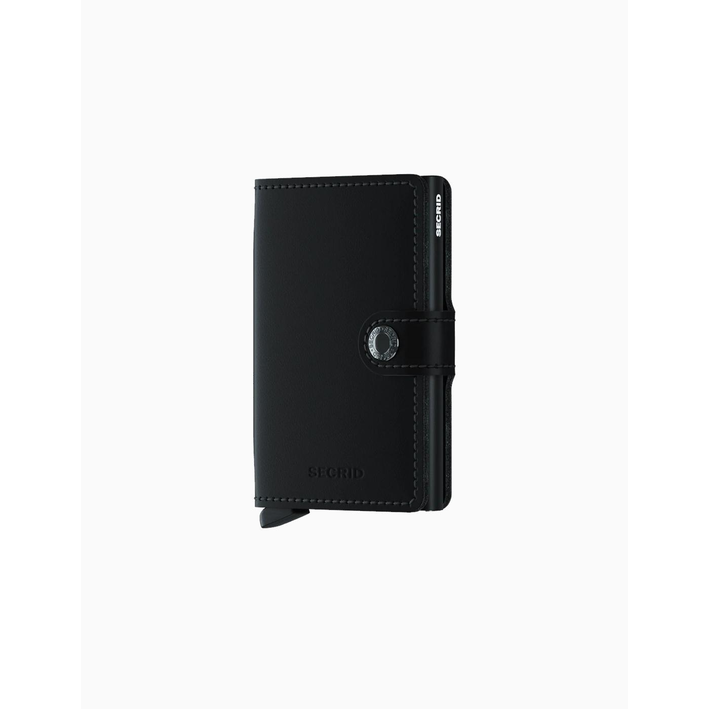 Secrid Mini Wallet - Tarjetero Negro de Aluminio con Cierre Metálico