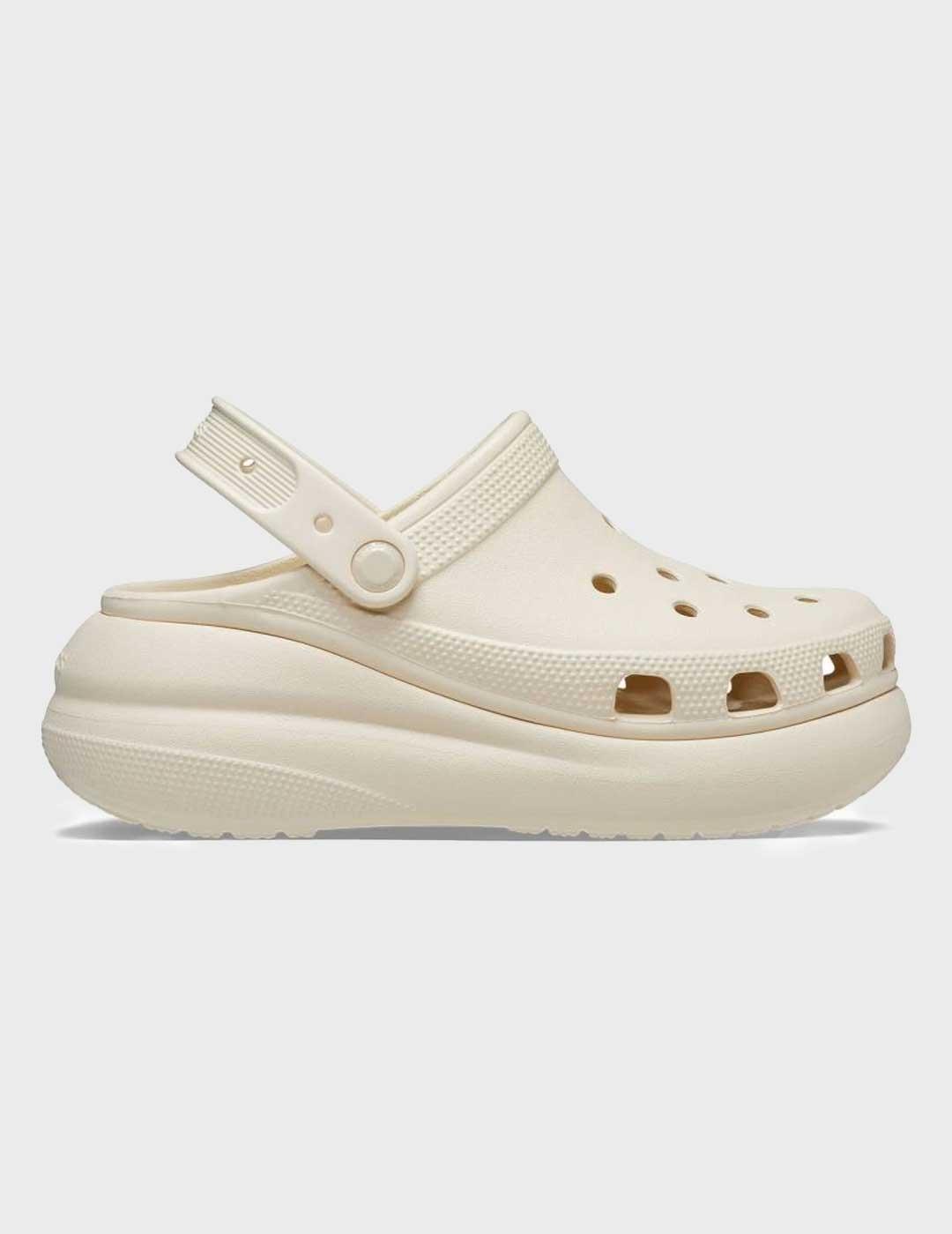 Crocs Classic Crush zueco beige para mujer