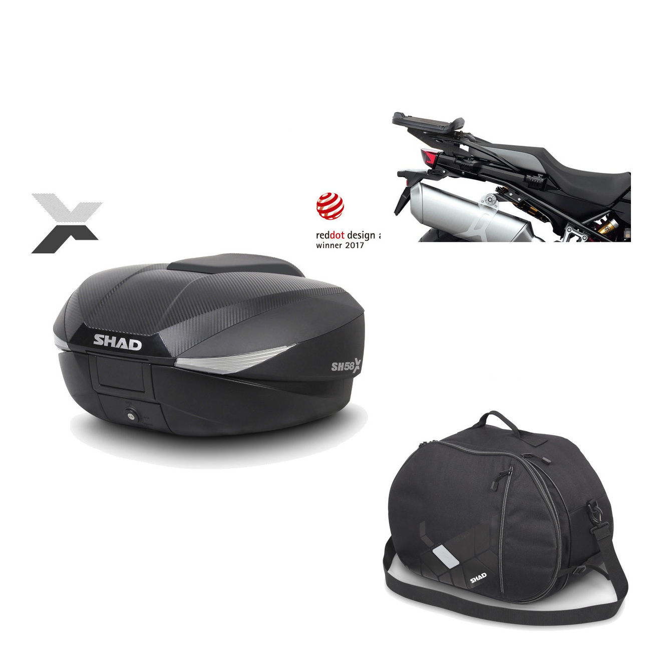 Baul Trasero + Herraje Montaje + Bolsa Interna Sh58x KIT-182425