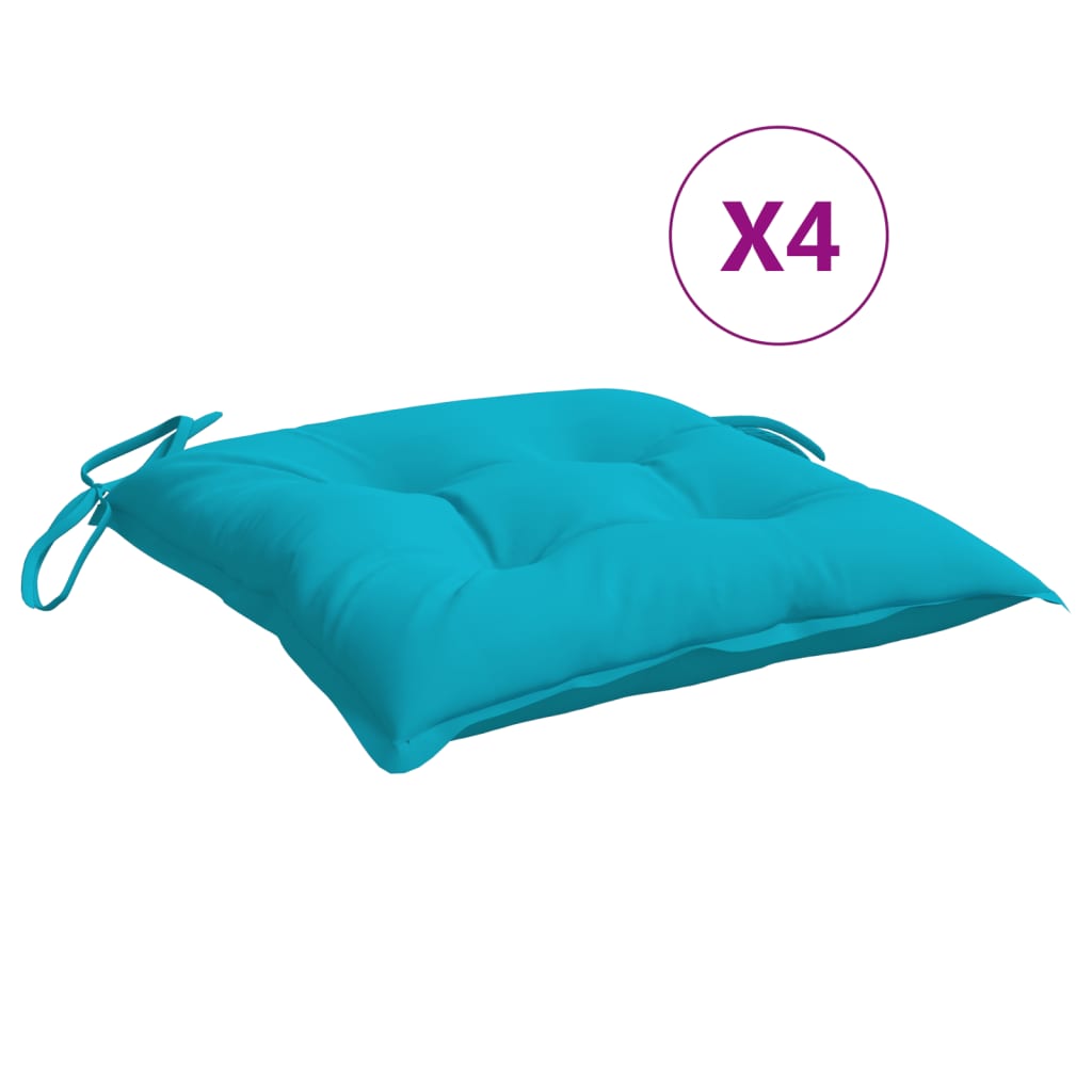Vidaxl Cojines de Silla de Jardín 4 Uds Tela 40x40x7 Cm Color Antracita