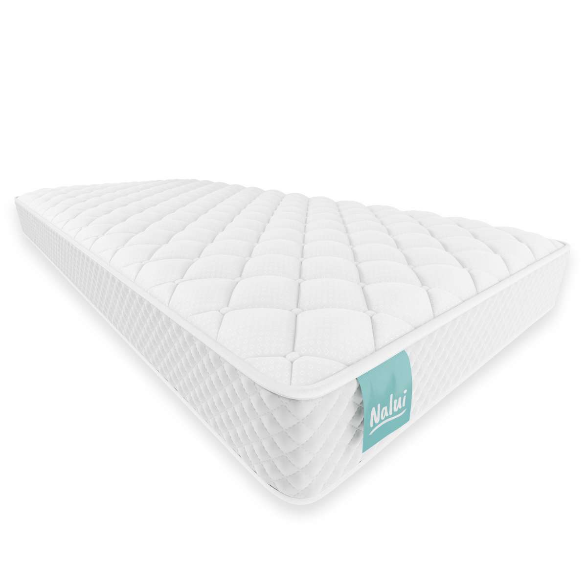 Nalui Colchón Viscoelástico One 15 Blanco Firmeza Media-Alta y Grosor 15cm. Tejido 3D y Multicapa 8 Airsoftpro, Fabricado en España