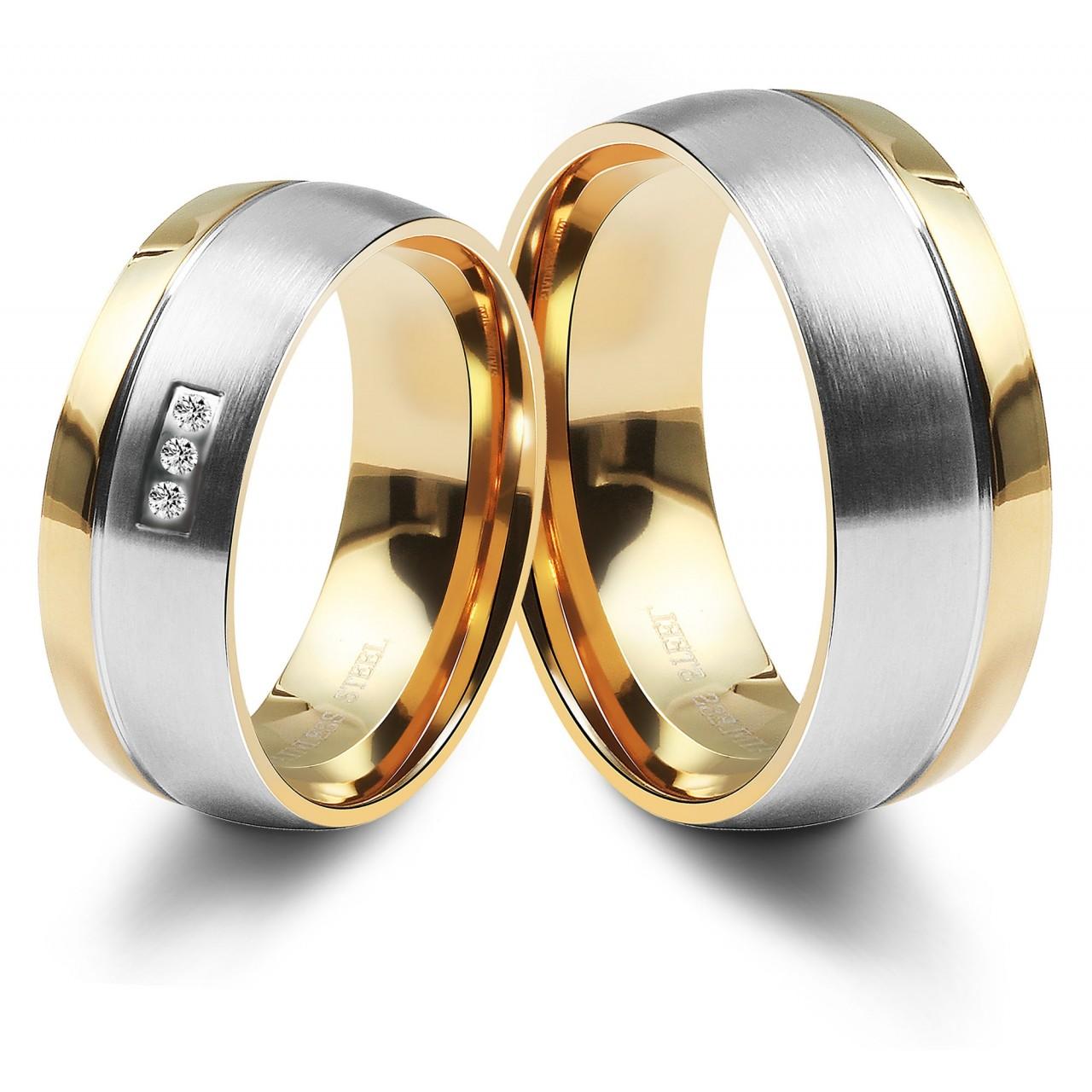 Akzent® Anillo Masculino Namorados / Noivado / Amizade em Aço Inoxidável – Tam.64 – 0046
