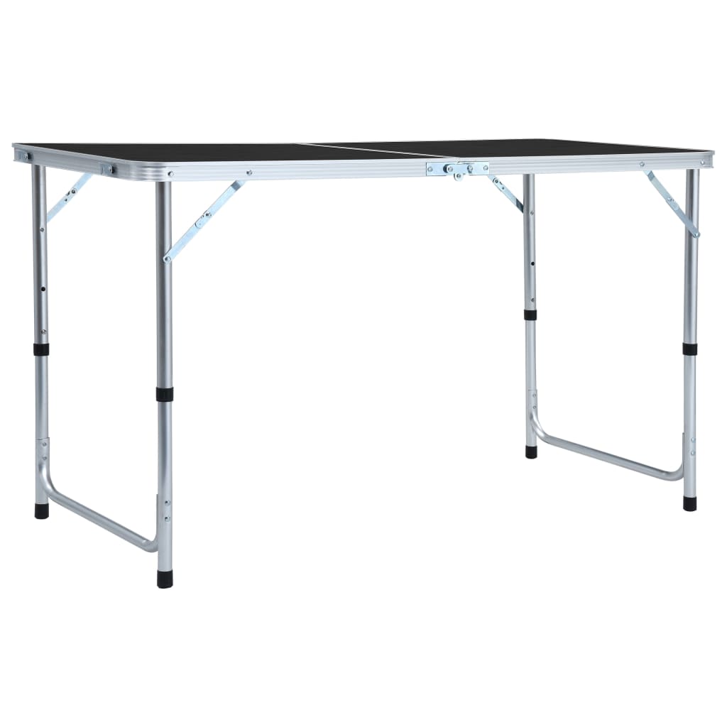 vidaXL Mesa de Camping Plegable Aluminio 120x60 cm Senderismo Mobiliario Color Gris, Marrón, y mas