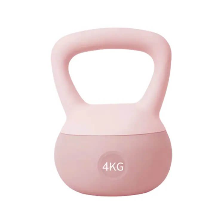 Hot Selling Home Fitness Pesa Rusa 2kg, 4kg, 6kg, 8kg, 10kg, 12kgTraining Gym Strength Floor Protect PVC iron sand Soft Kettlebell,Superficie de Caucho Blando Pesa