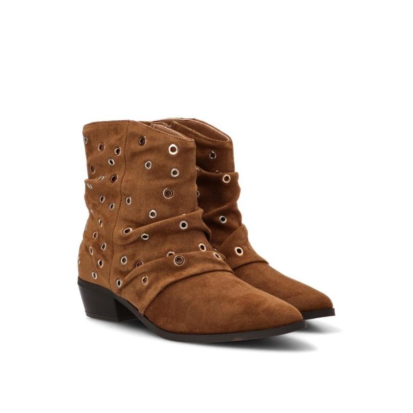 Botin Yulia - Mujer - Tacón Medio - Modelo 5018 - Color Camel