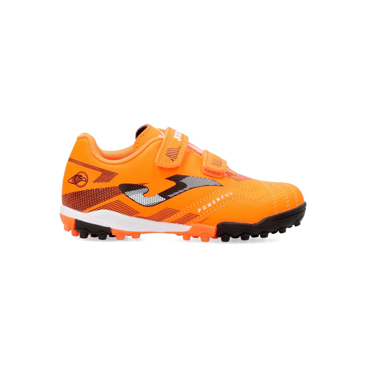 JOMA - Botas de fútbol Powerfull para niño en superficie turf, fabricadas en material sintético sin costuras con tecnología ONE PIECE y suela de caucho para iniciación