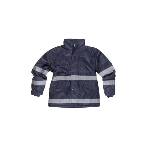 Parka Acolchada Oxford con Cintas Reflectantes para Trabajo