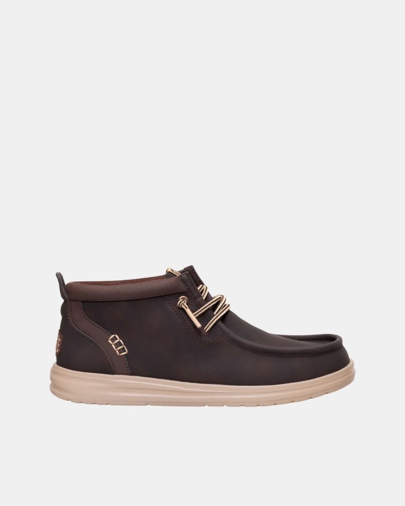 HEY DUDE 42051 WALLY MID CLASSIC Botines Bajos Hombre Marrón