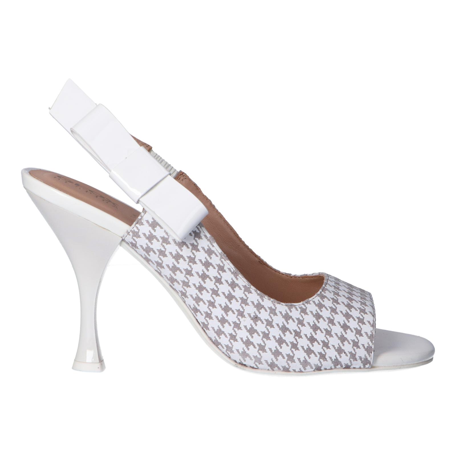 GEOX D92CVC 00766 D ELISANGEL C1303 LT GREY-WHITE Women's Heel Shoes