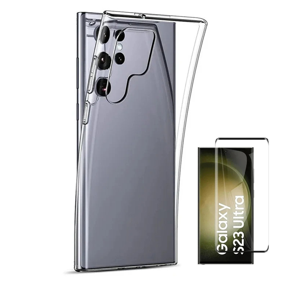 Funda Transparente de TPU Para Samsung S10 S20 S21 S22 S23 S24 Plus Ultra FE S21+ S22+ S23+ S24+ Protección Completa con Ajuste Perfecto, Diseño Ultra Delgado y Flexible Antirayones + Protector De Pantalla Opcional