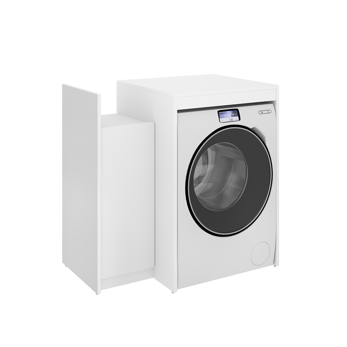 MUEBLE BAJO PARA LAVADORA CON 1 PUERTA 95x94,8x62cm - BLANCO