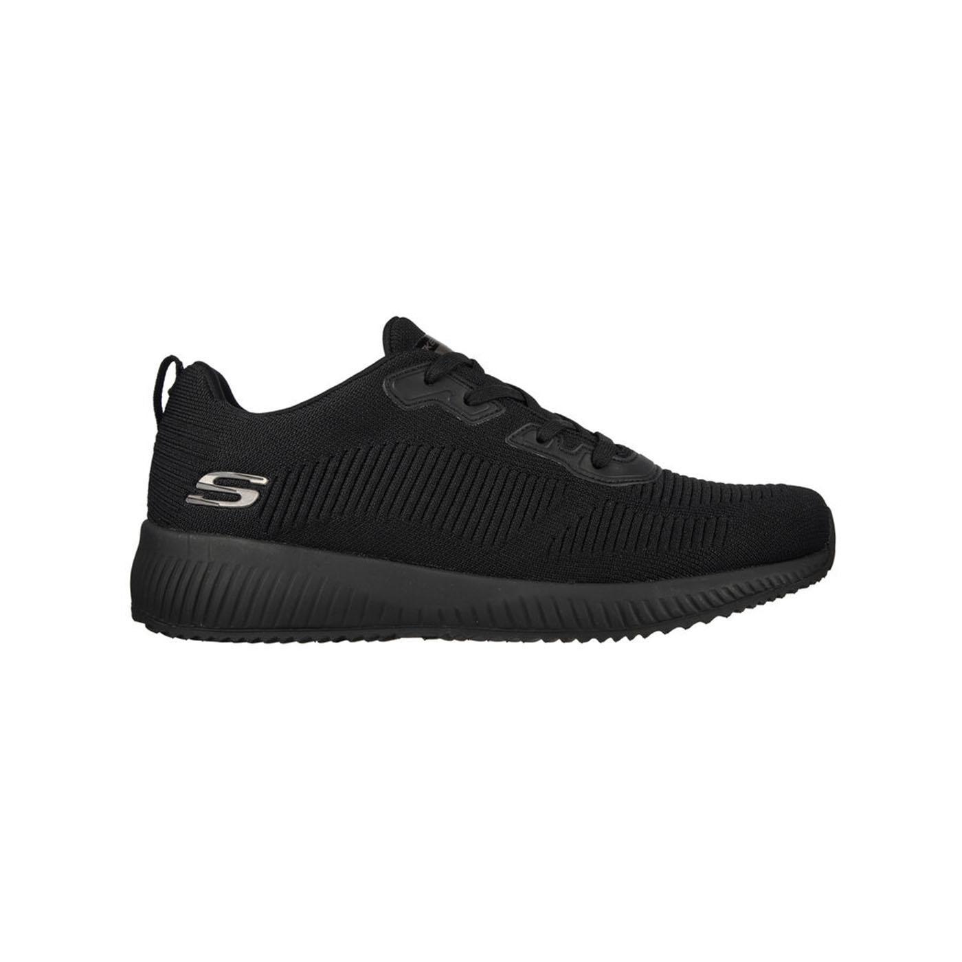 Zapatilla Hombre Skechers Squad Negro - Confeccionada en Tejido Knit - Cierre de Cordones - Plantilla Confort SKECHERS Memory Foam - Mediasuela Contorneada - Suela de Goma Flexible