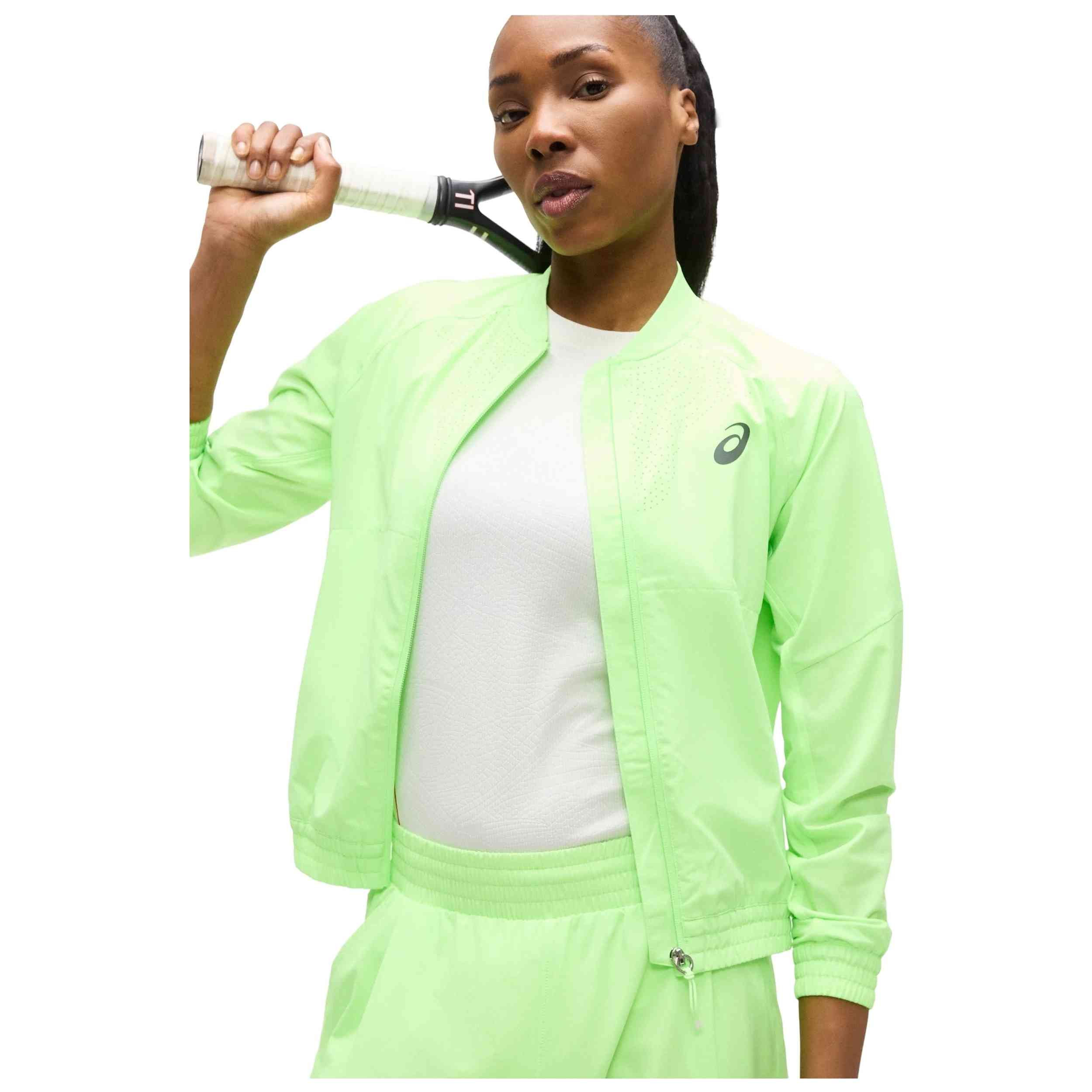 Chaqueta De Chandal Asics modelo 2042A421-300 para Mujer en color Verde