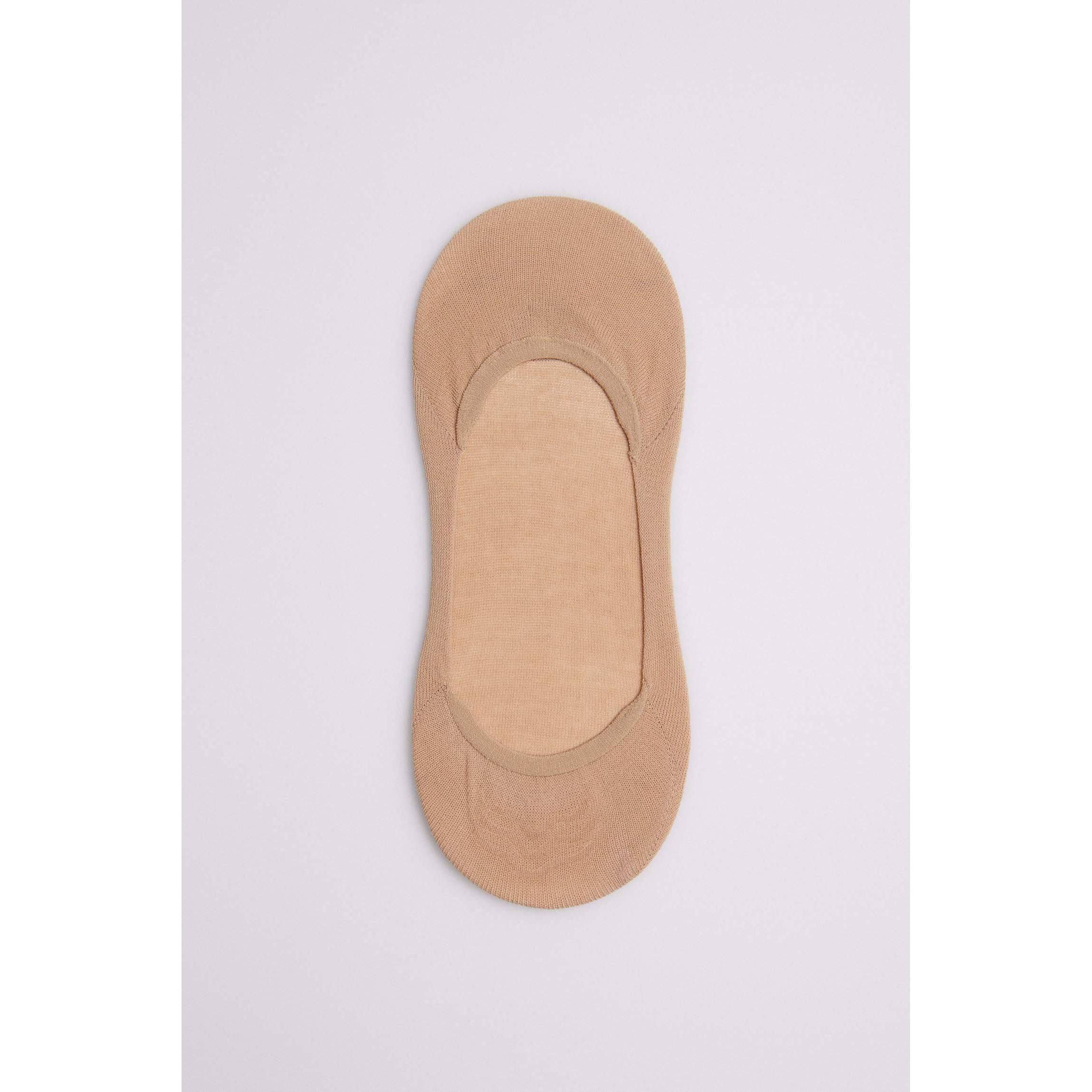 Ysabel Mora - Pack 2 calcetines pinky invisibles algodón beige