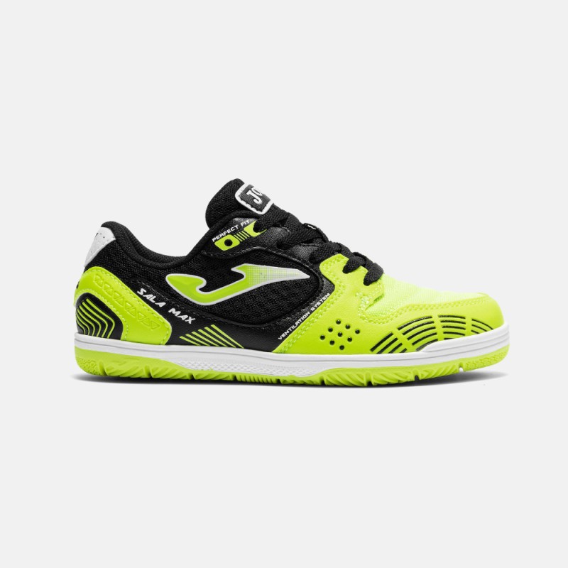 Zapatilla Sala Max Jr 2609 Joma Amarillo Flúor Indoor  Smjs2609in