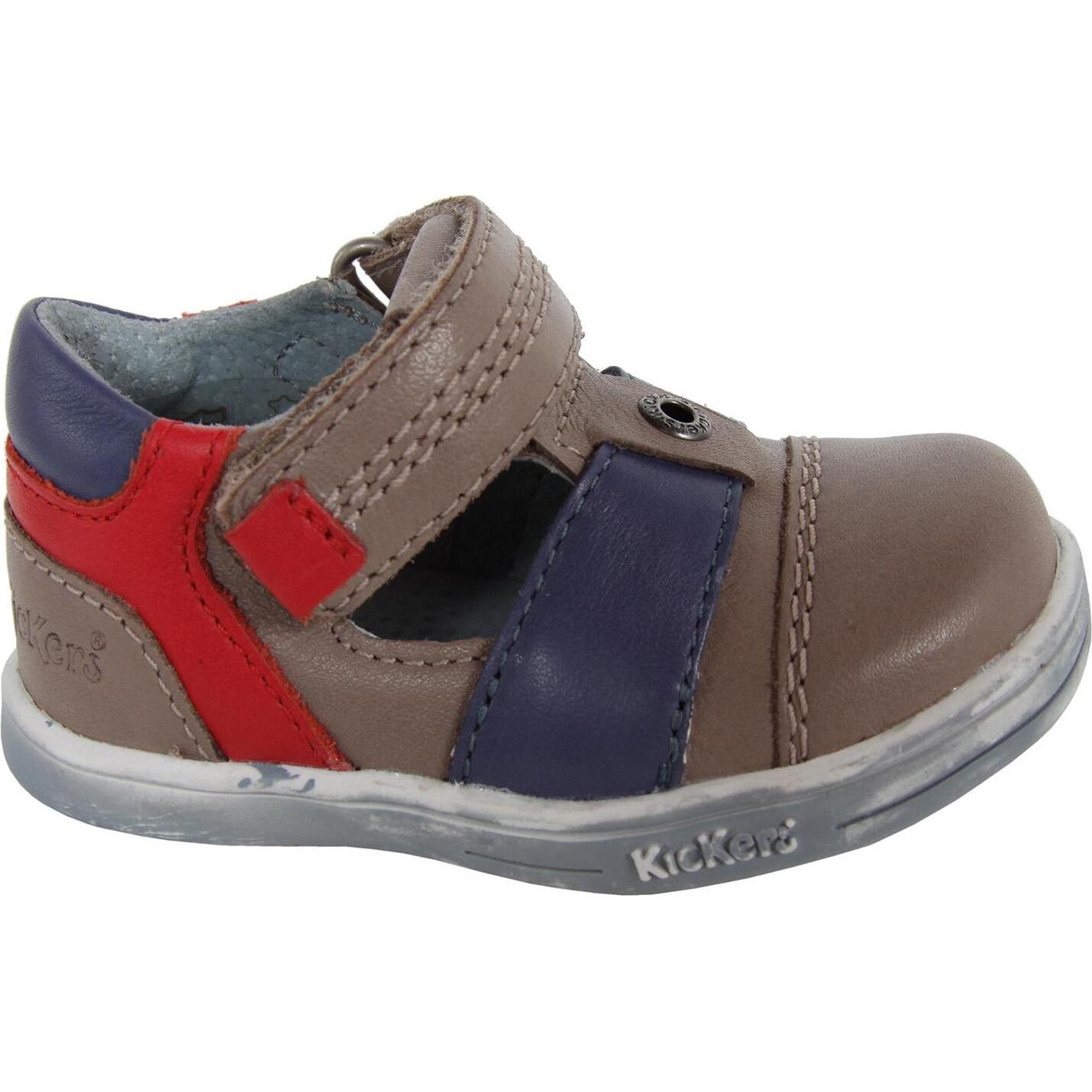 Kickers boy's shoes 413540 -11 tropicali beige bleu