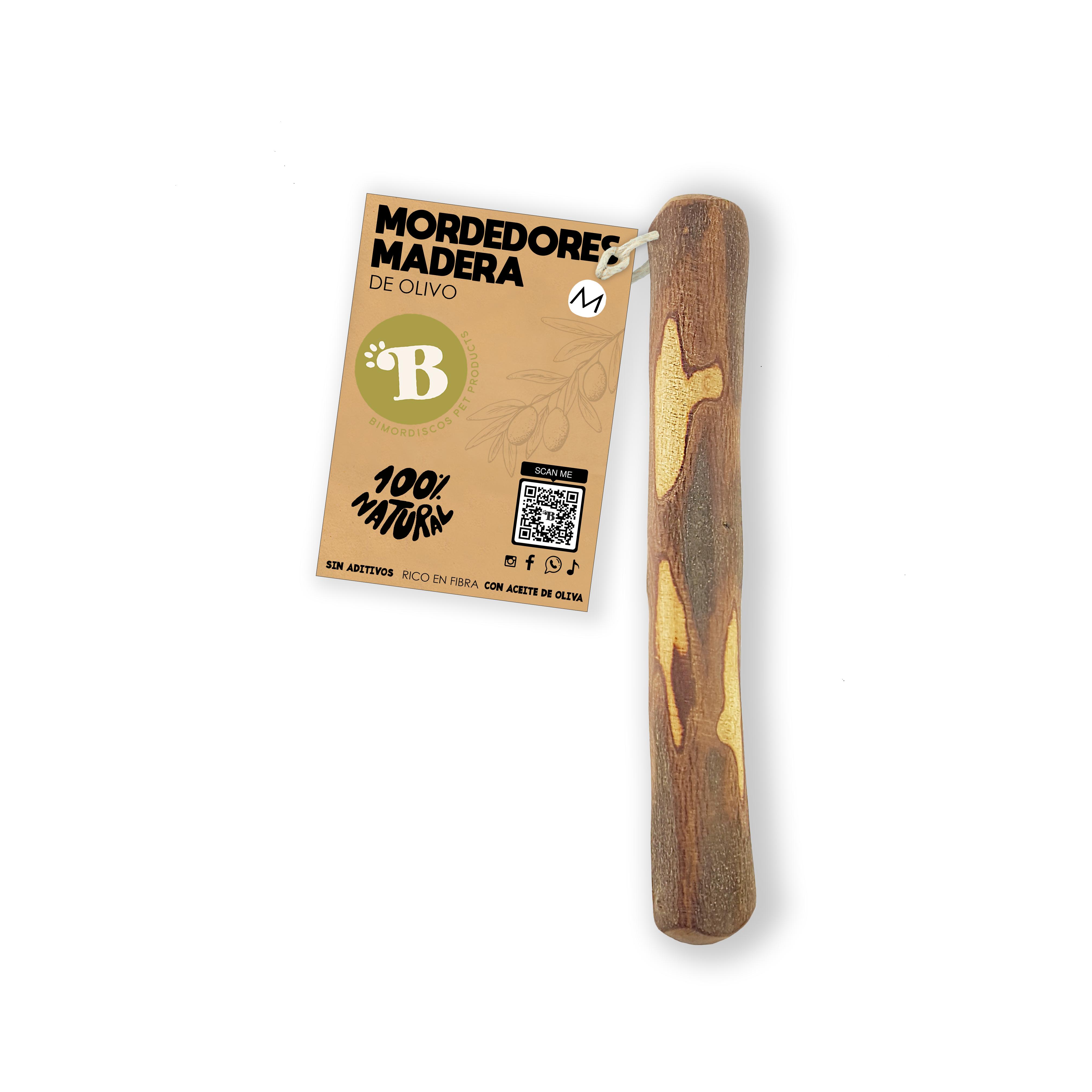 BIMORDISCOS Pet Products - Madera de Olivo para Perros - Con Aceite de Oliva - Juguetes para Perros - Mordedores para Perros - Huesos para Perros