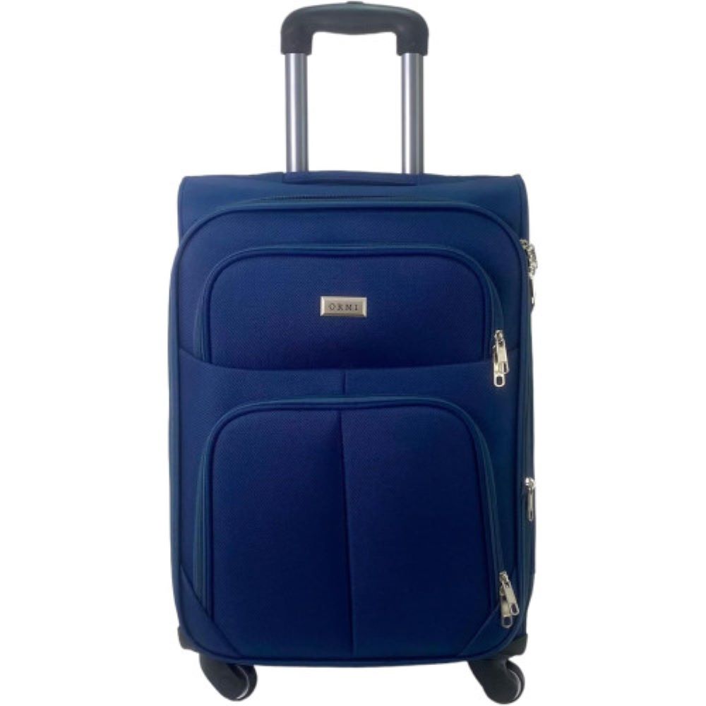 Maleta de Tela Trolley Equipaje de Mano Cabina Viaje avión 4 Ruedas 360º Giratorias (Azul Marino) COSHANO