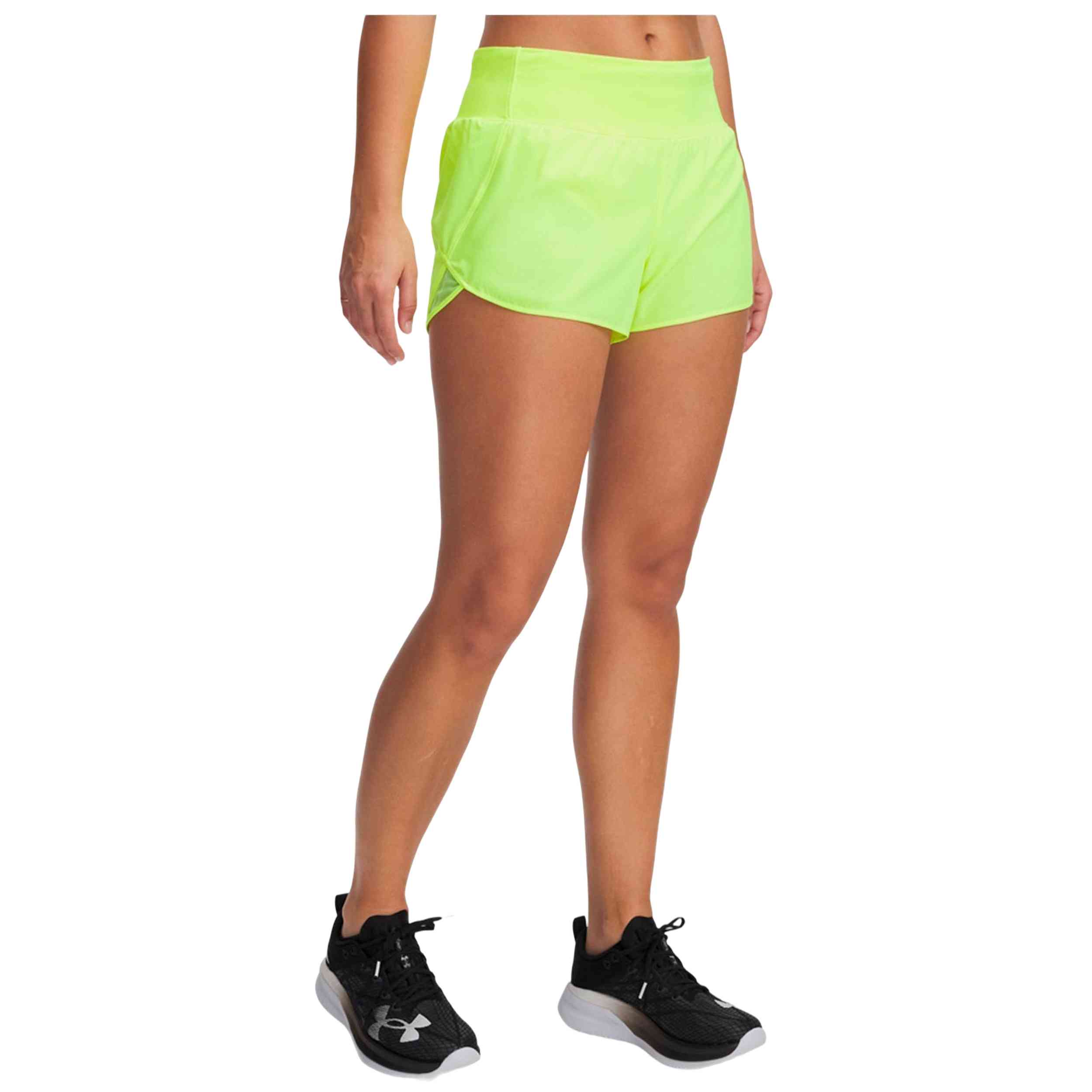 Pantalon Corto Under Armour modelo UA Launch Pro "Neon Yellow" para Mujer en color Amarillo