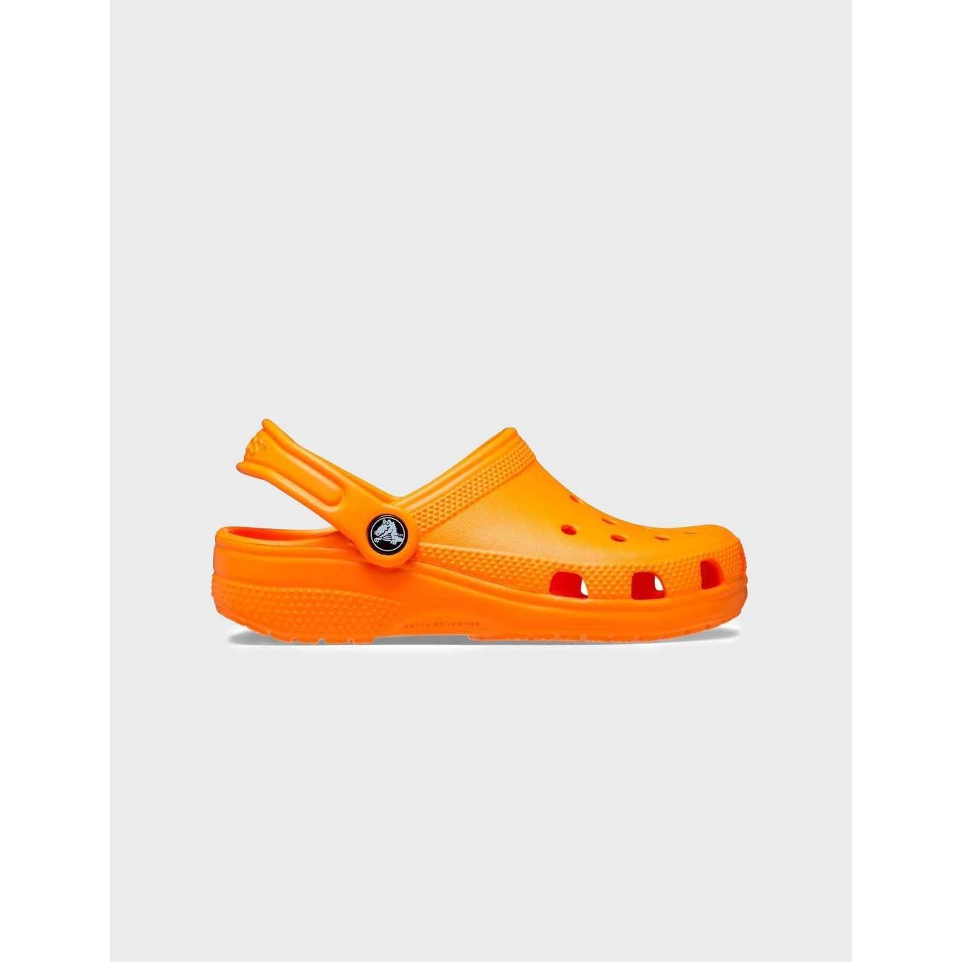 Crocs Classic Clog T zuecos naranjas para niño y niña