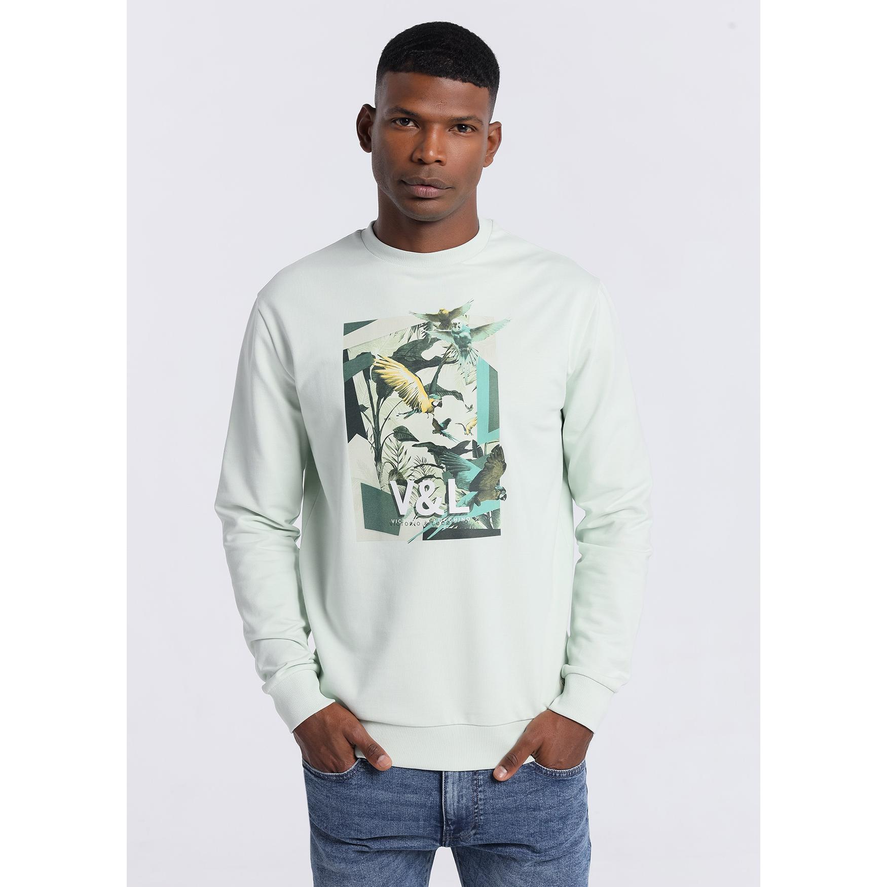 Victorio & Lucchino - Sudadera con cuello caja sin capucha
