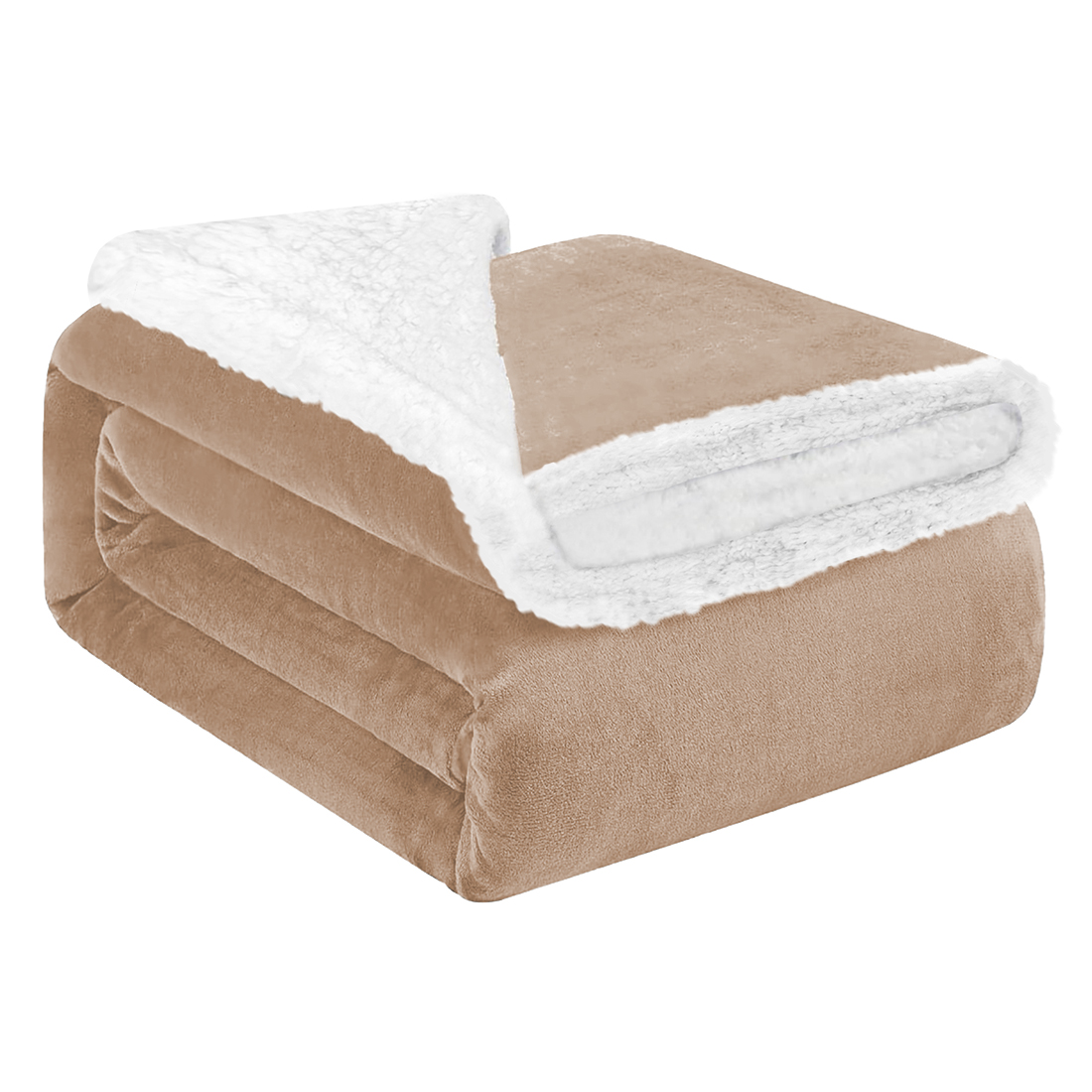 Acomoda Textil – Manta de Sedalina con Borreguito Extra Suave para Invierno. Manta Cálida, Ligera y Transpirable para Cama. Mantita Lisa Reversible de Sofá, Sillón y Viaje.