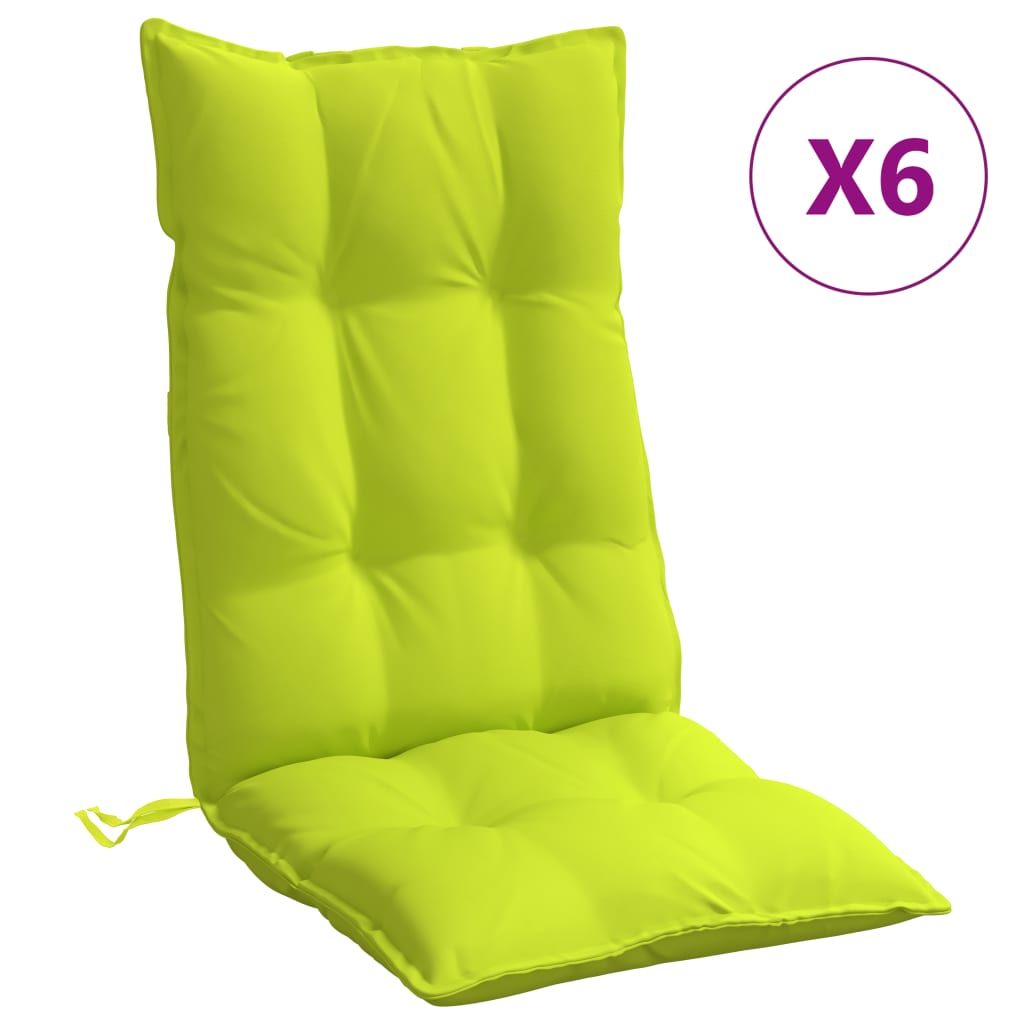 Cojines de Silla Vidaxl con Respaldo Alto 6 Uds Tela Oxford Color Antracita