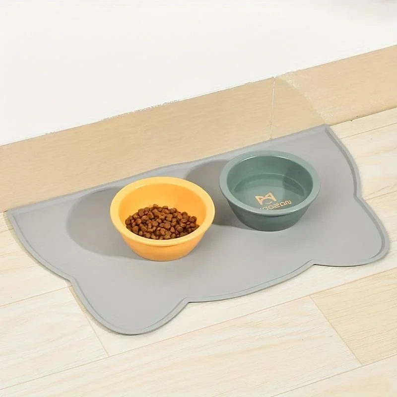 TK Alfombrilla De Comida Para Mascotas Anti-Derrame Y Lavable Silicona No Esmerilada Para Perros Y Gatos Suministros Para Mascotas