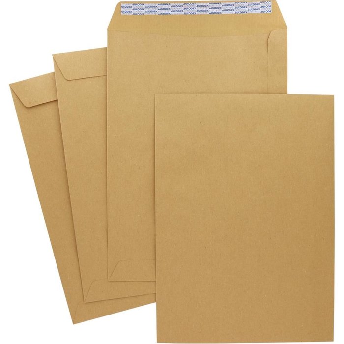 UNIPAPEL 500 BOLSA KRAFT VERJURADO 100X145 80G TIRA SILICONA SOBRES