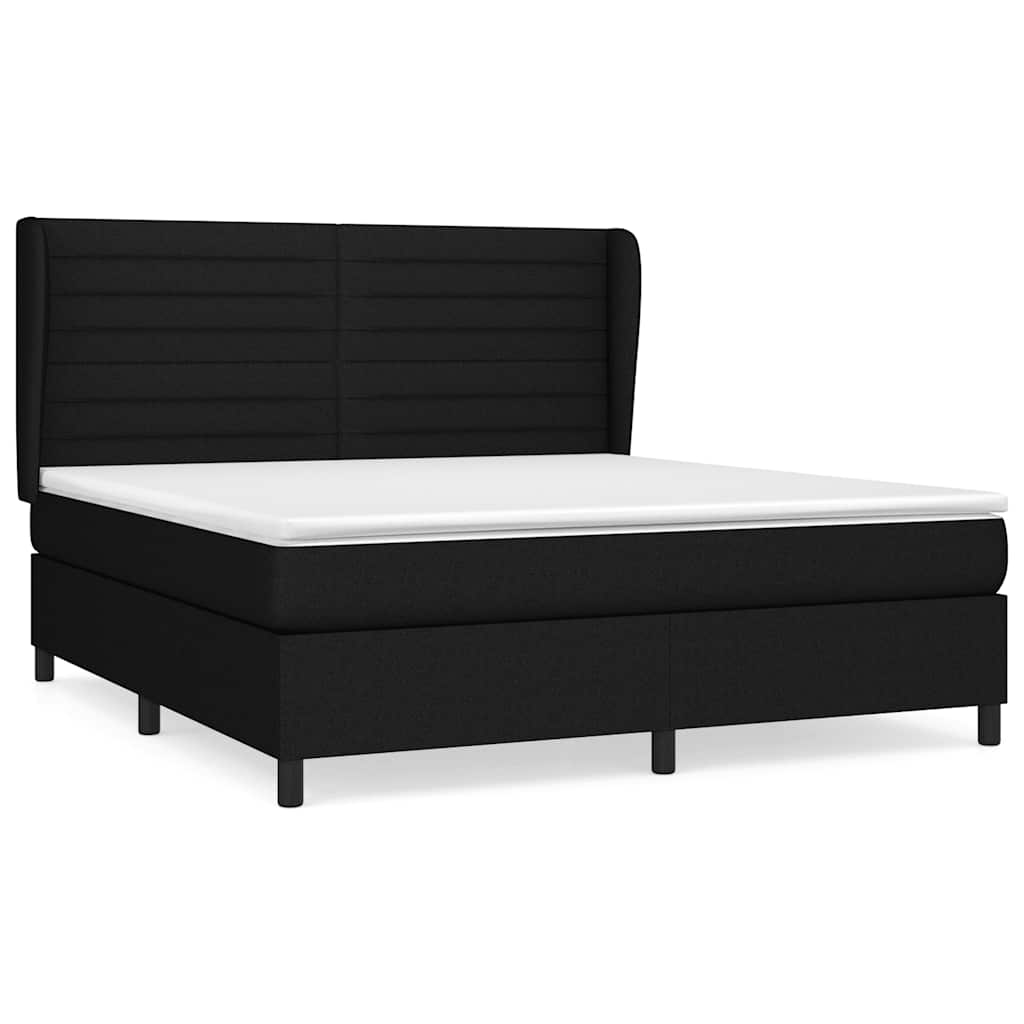 vidaXL Cama box spring con colchón tela 180x200 cm Multicolor