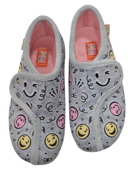 Ralfis by Cabrera - Zapatillas de casa para niñas modelo Ralfis 8569, cómodas y ligeras para uso diario en interior, color gris