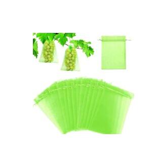CA Sollbry 100 Bolsas Protectoras de Frutas Bolsas de Red Protección de Racimos de Uvas Contra Aves e Insectos Avispas Avispones 30 x 20 cm