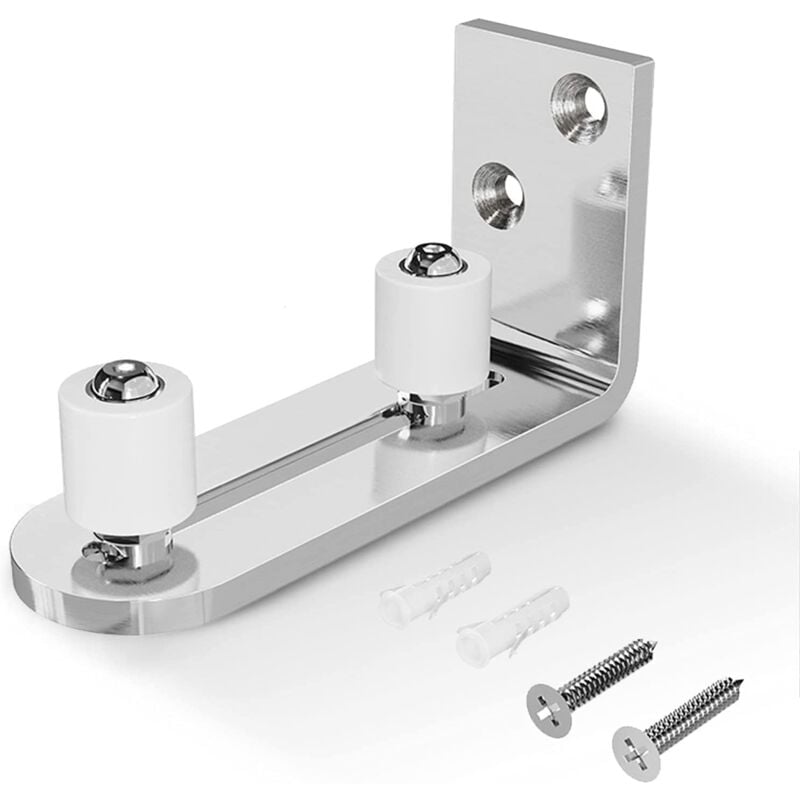 Guía de suelo regulable para puerta corredera de madera, acero inoxidable