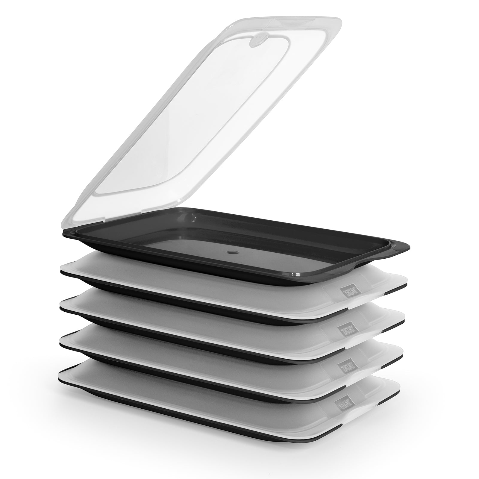 TATAY Fresh - Lote de 5 Recipientes Porta Embutidos y Alimentos. Negro 23