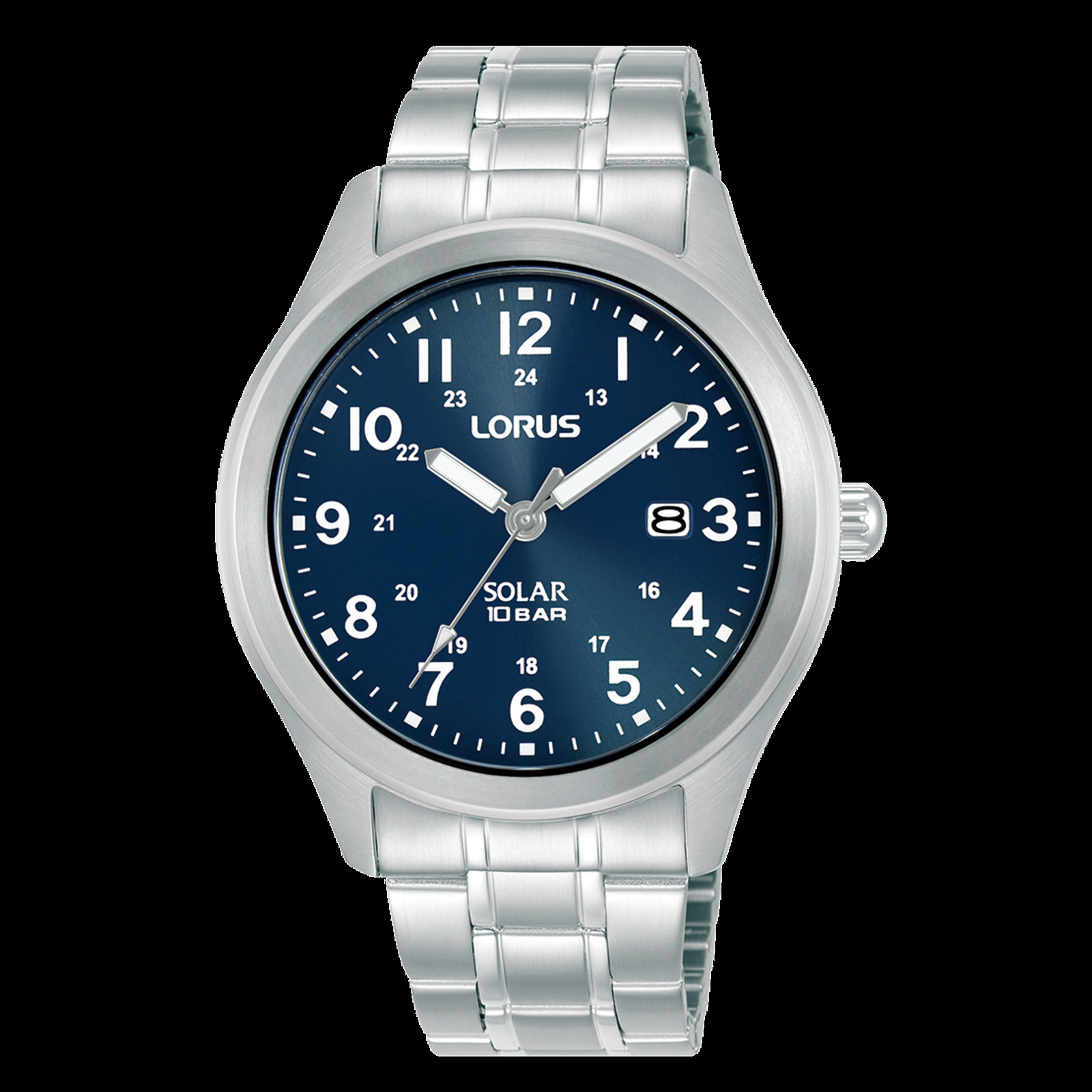 Lorus Reloj Hombre Caja De Acero Pulsera Acero De Color Plata Resistente Al Agua  Rx387ax9