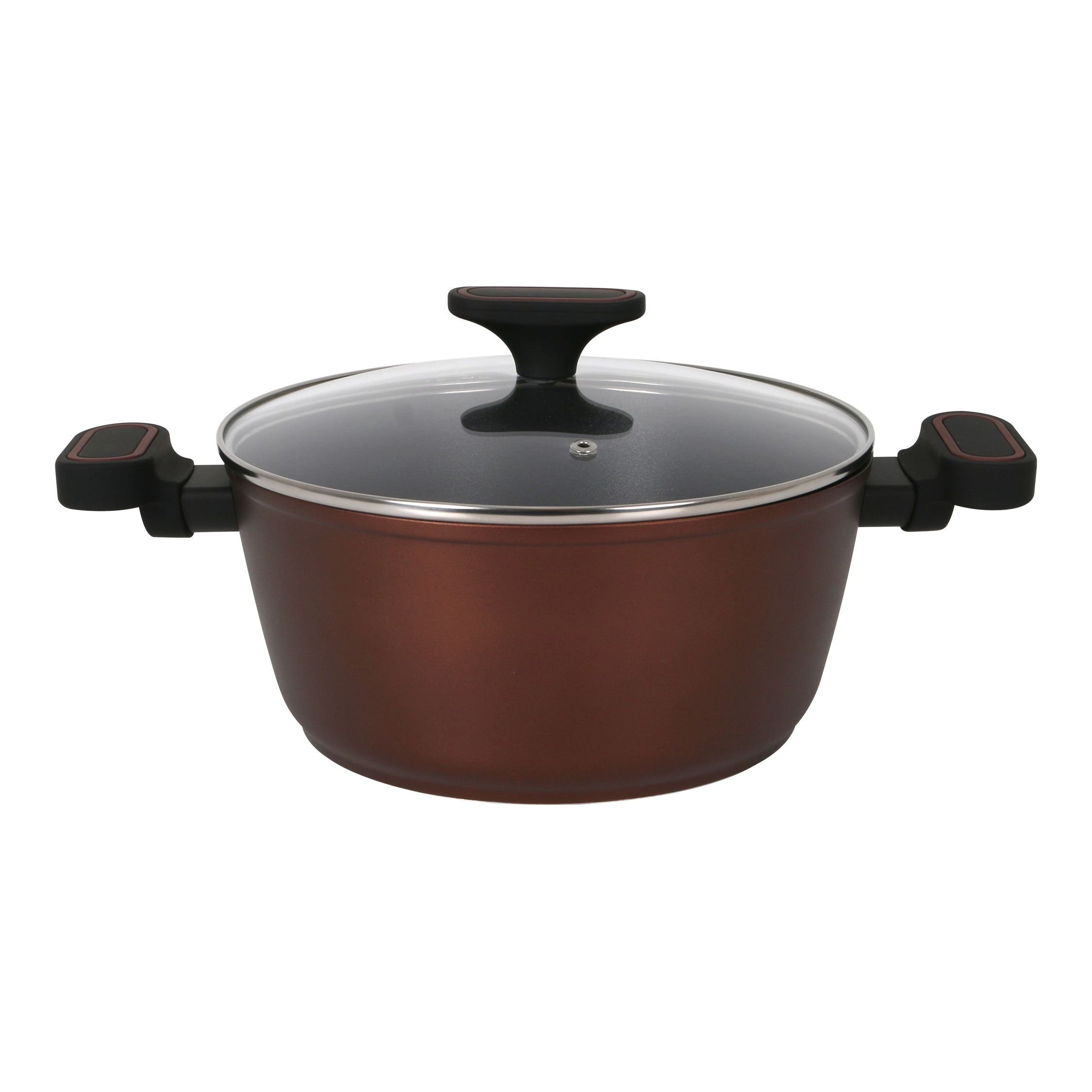 QUTTIN - Cacerola 24cm Full Inducción con Tapa, Colección Sahara - Duradera, Resistente y Antiadherente - Apta para Todas las Cocinas - Mango Ergonómico | Amystyle