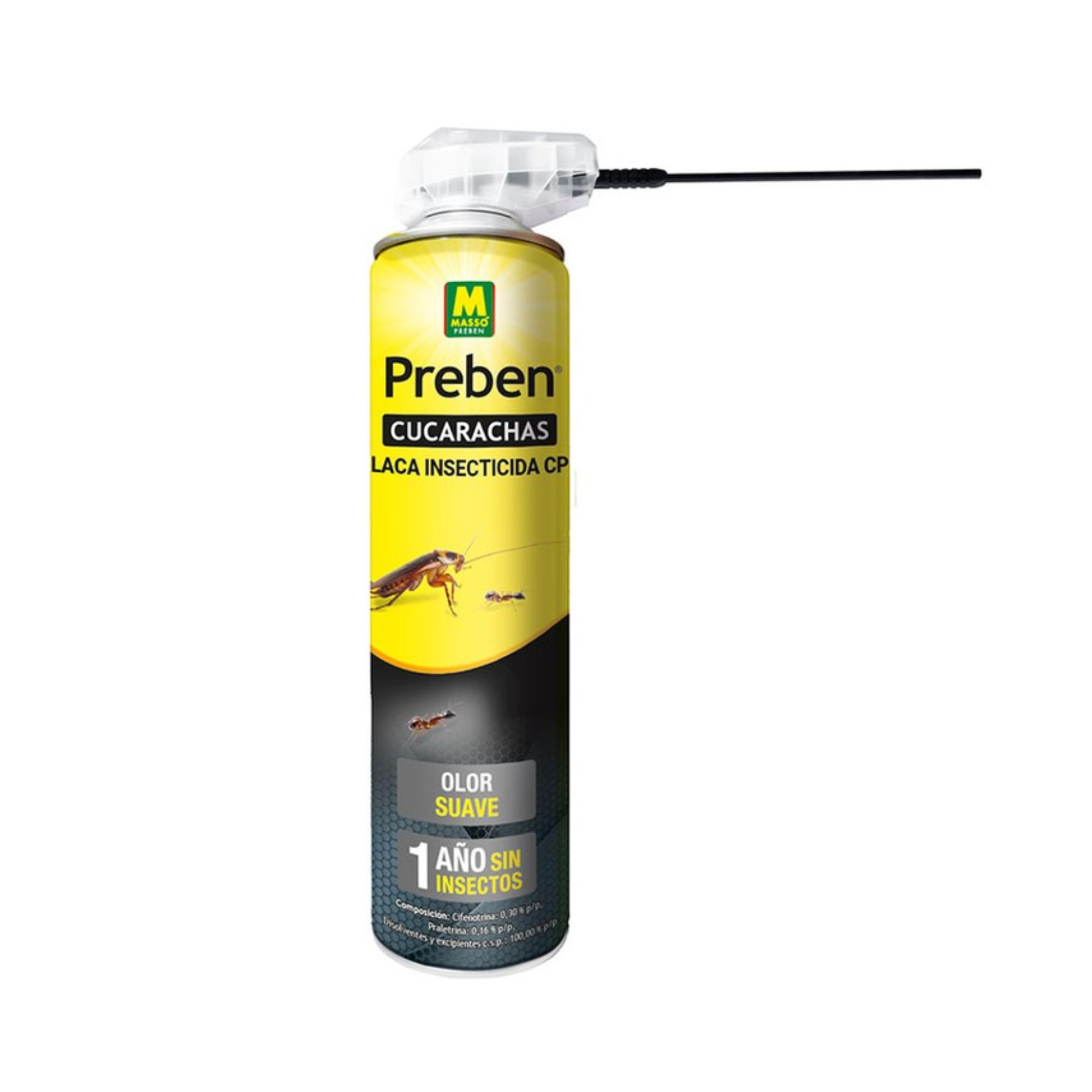 Preben Laca Insecticida de MASSO GARDEN para Eliminar Cucarachas e Insectos Rastreros, Uso Seguro en Áreas Ambientales del Hogar