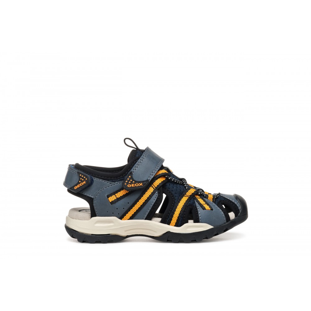 GEOX J450RB C0659 Sandalias planas niño 34544 25V SANDALIA OURDOOR NAVY/ORANGE