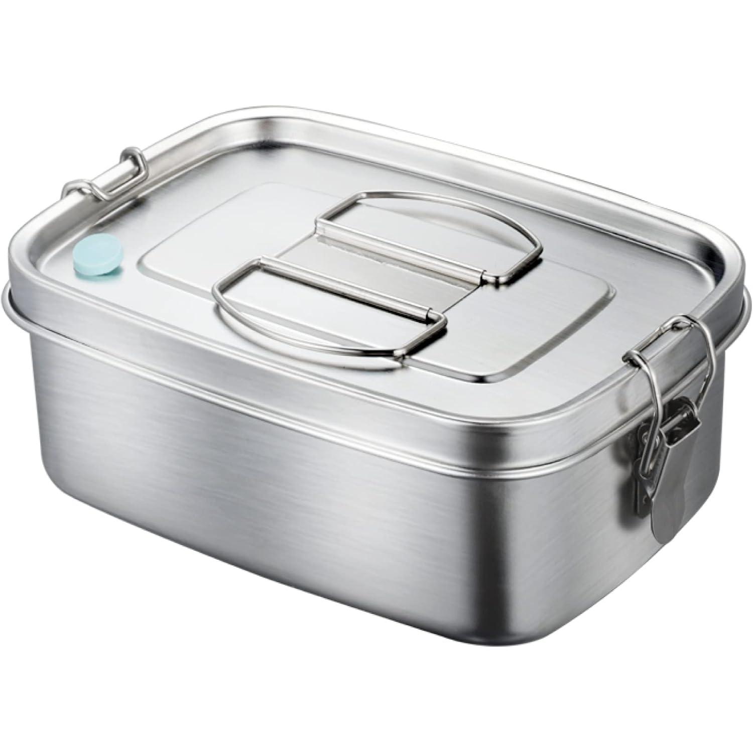 TK Fiambrera de acero inoxidable con divisor extraíble, cabe en la bolsa del almuerzo y la mochila