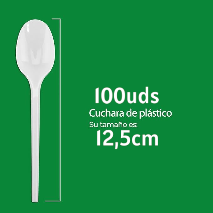 TopRed | Maxi Products - Cucharas Reutilizables Biodegradables - 16.5 Cm/12.5 Cm - Higiénicamente Empaquetadas - Compostables - Libres de BPA - 100% Ecológicas