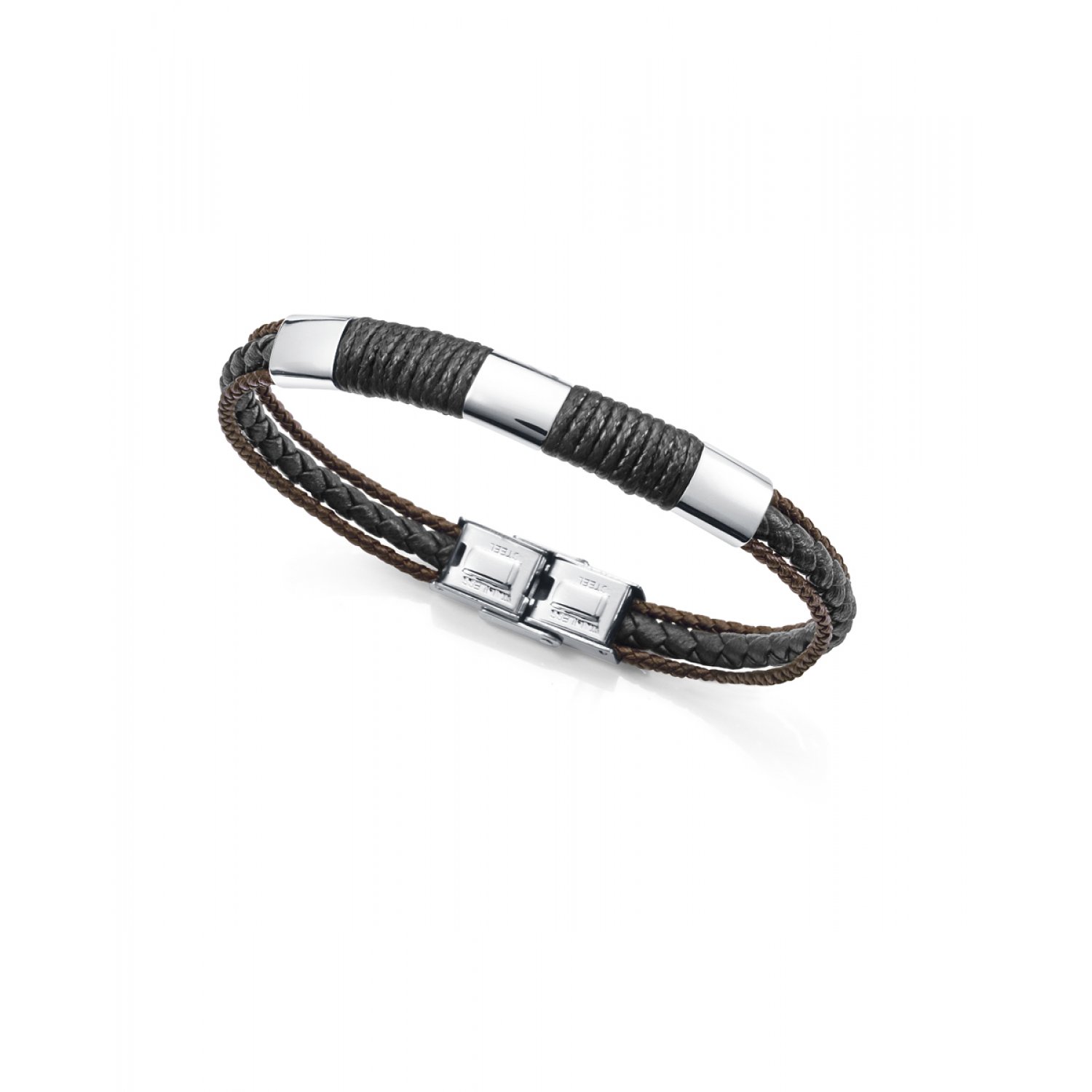 Pulsera Viceroy 14118P01010 acero y piel hombre