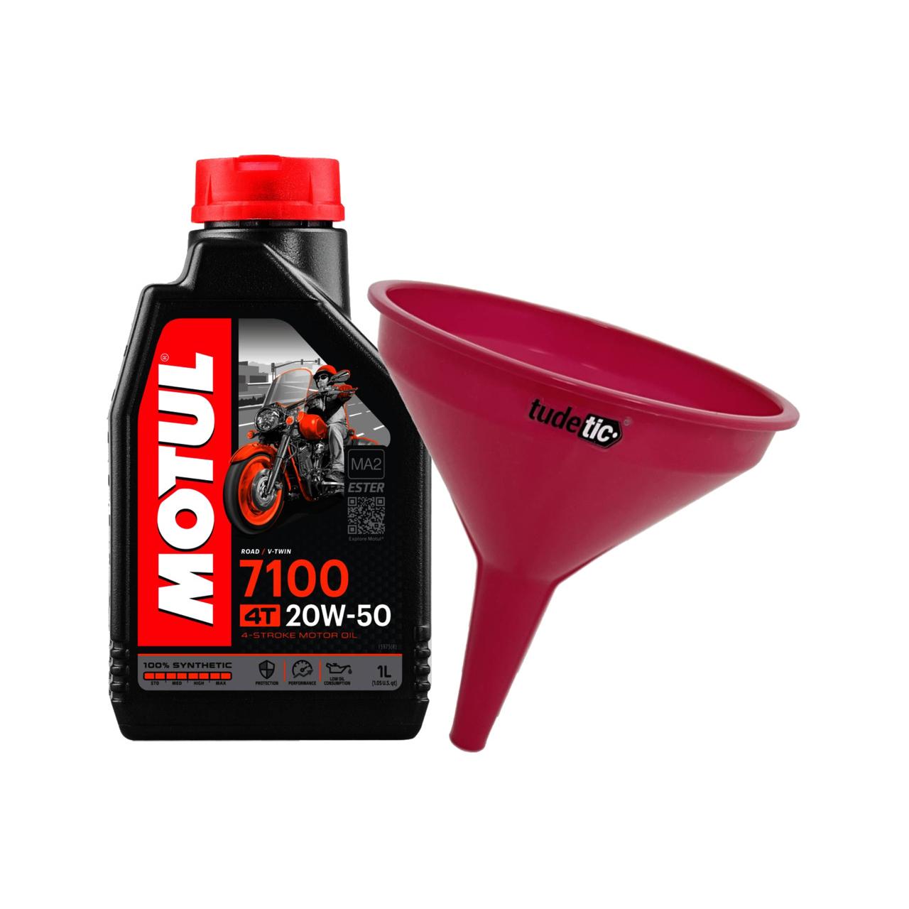Kit De Aceite De Motor + Embudo 7100 20W50 4T 1L KT-232