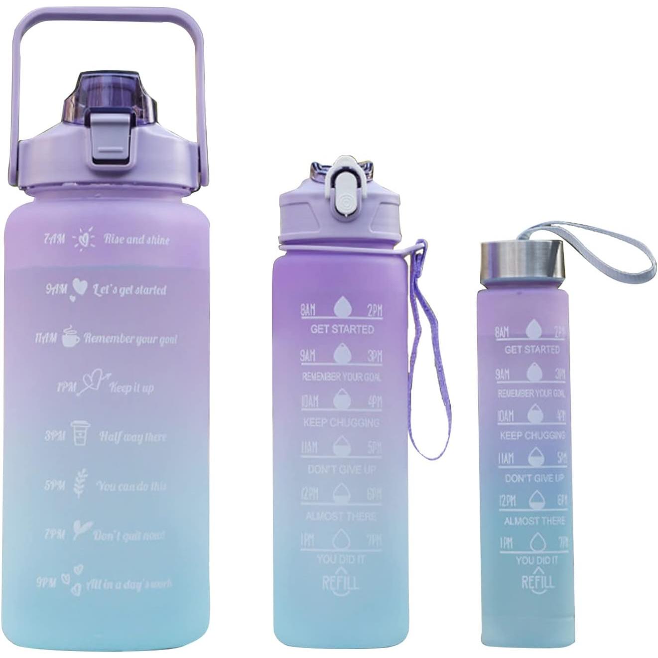 Botella de Agua Euroxanty Motivacional para Deportes Al Aire Libre y Gimnasio
