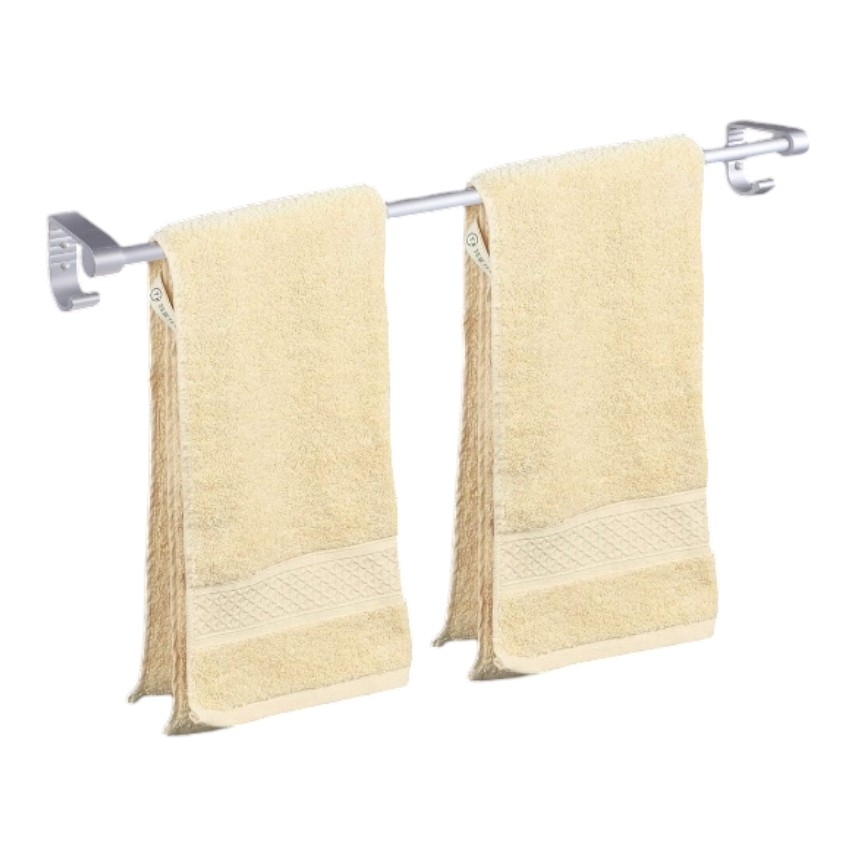 STARTELECTRIC - Toallero, Toallero de Baño, Sin Taladrar, Adhesivo para Baño, Montado en la Pared, con 2 Ganchos, para Cocina, Baño, 58cm MARCA ALLPERCOM