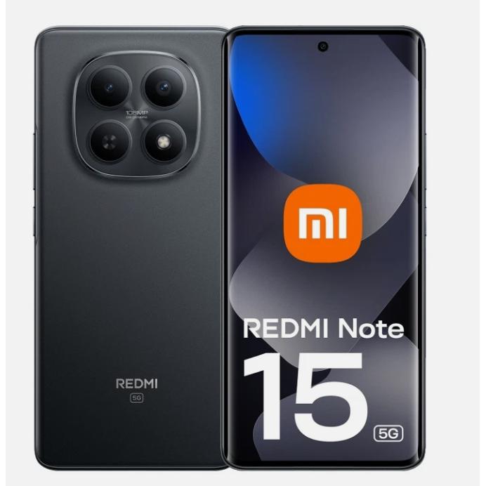 XIAOMI REDMI Note 15 5G, smartphone de 8+512 GB/6+128GB, IP65 | Diseño ultradelgado, cámara de 108 MP con gran nitidez, pantalla FHD+ de 6,77", garantía de 2 años