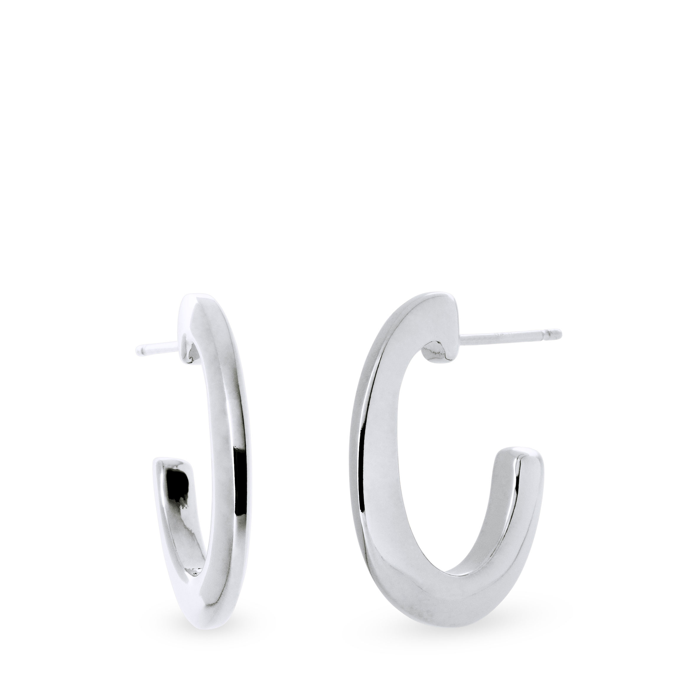 Vidal & Vidal Pendientes semiluna lisos Q4085 , para Mujer